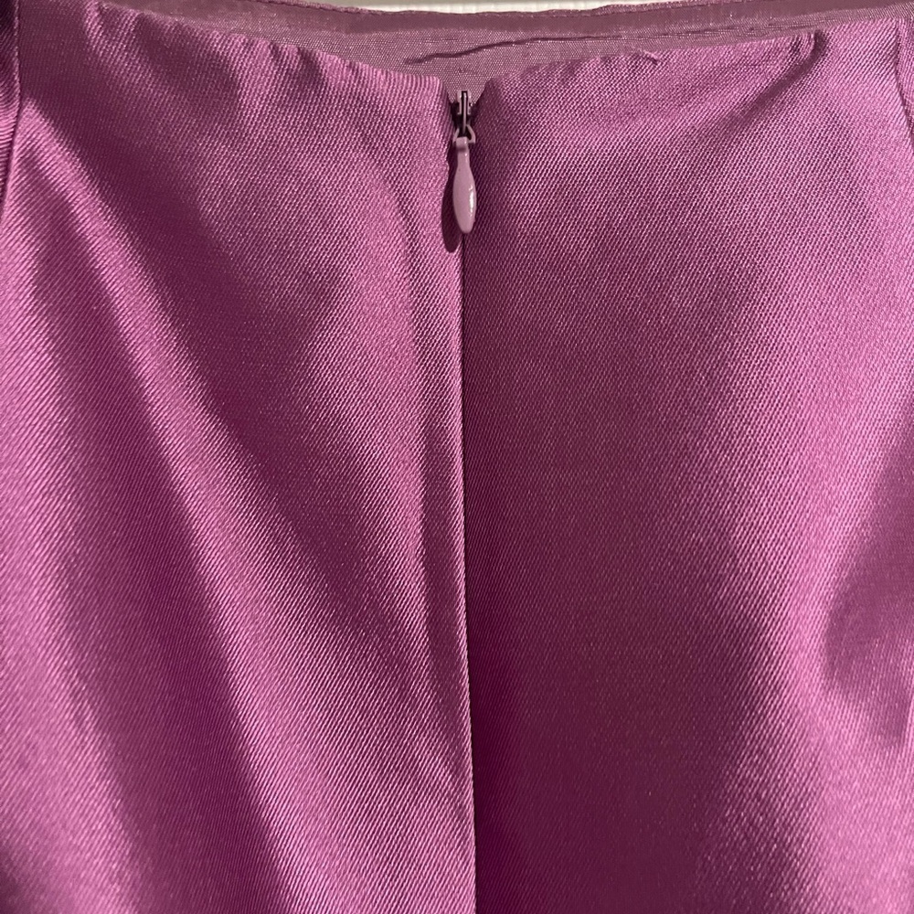 Kay Unger purple Silk/cotton Pencil Skirt - Picture 5 of 9